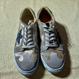 Dingo Playdate Metallic Gold Star Sneaker Shoes